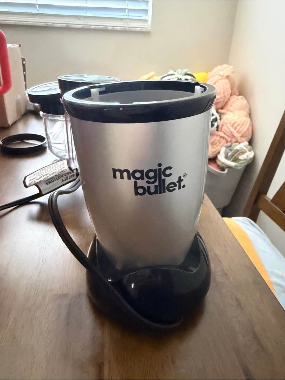 Ninja Magic Bullet Silver and Black Compact Blender Base